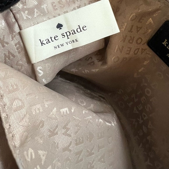 Kate Spade New York White Black Polka Dot Bow Small Hand Bag Purse - Picture 7 of 8